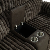 Dionysus Brown Manual Reclining Loveseat from Furniture of America - Luna Furniture