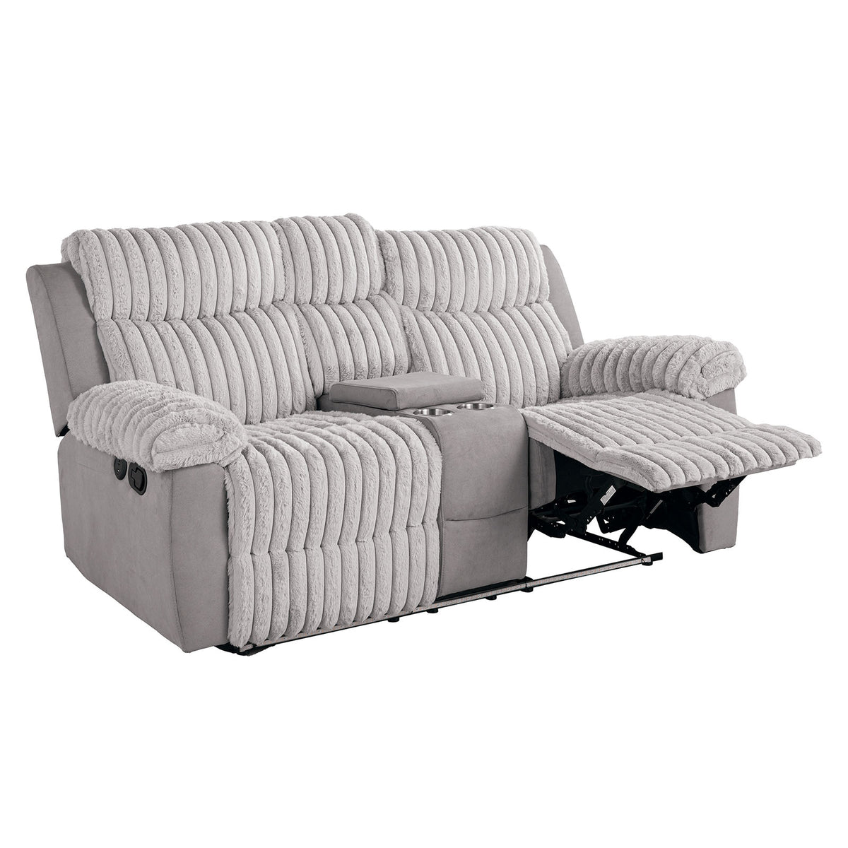 Dionysus Gray Manual Reclining Sofa from Furniture of America - Luna Furniture