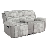 Dionysus Gray Manual Reclining Sofa from Furniture of America - Luna Furniture