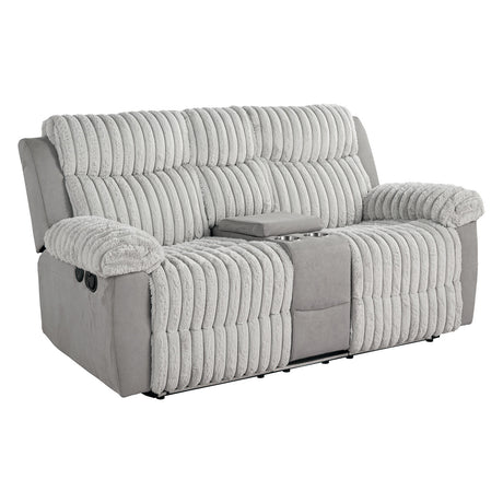 Dionysus Gray Manual Reclining Sofa from Furniture of America - Luna Furniture