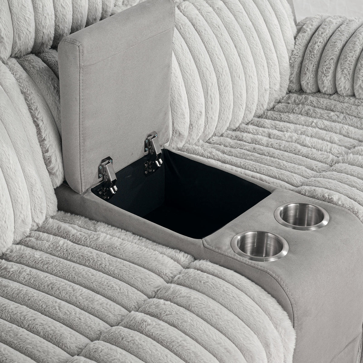 Dionysus Gray Manual Reclining Loveseat from Furniture of America - Luna Furniture
