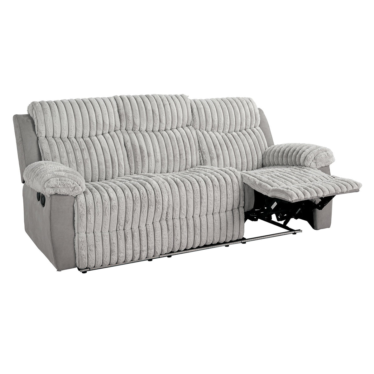 Dionysus Gray Manual Reclining Sofa from Furniture of America - Luna Furniture