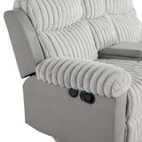 Dionysus Gray Manual Reclining Sofa from Furniture of America - Luna Furniture