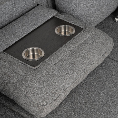 Chatham Gray Sleeper Sectional with Right Chaise from Furniture of America - Luna Furniture