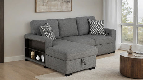 Chatham Gray Sleeper Sectional with Left Chaise from Furniture of America - Luna Furniture