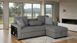 Chatham Gray Sectional from Furniture of America - Luna Furniture