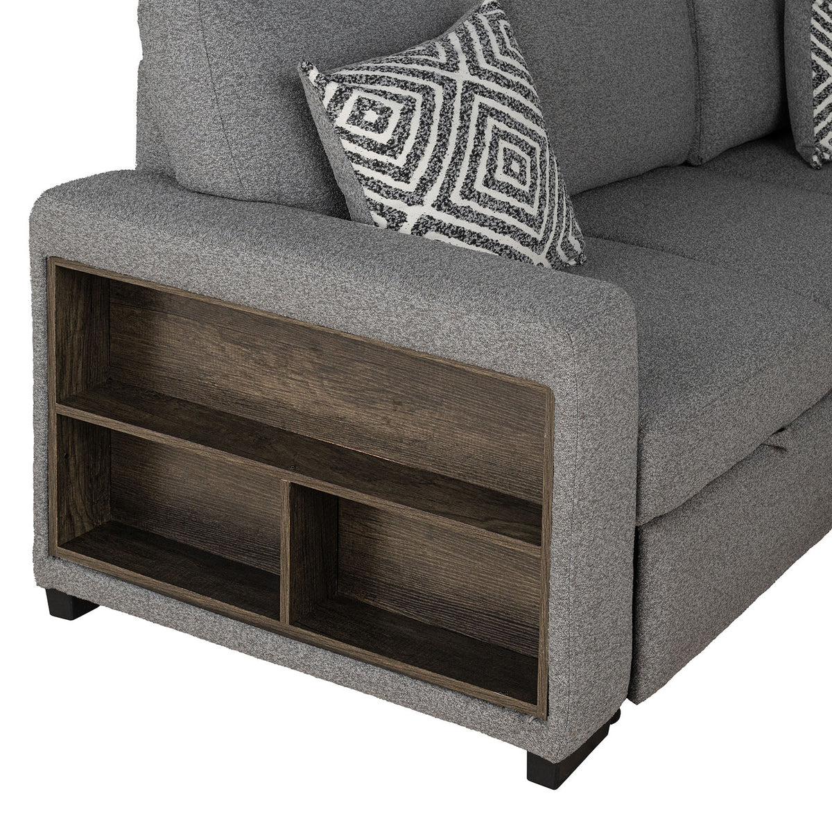 Chatham Gray Sectional from Furniture of America - Luna Furniture
