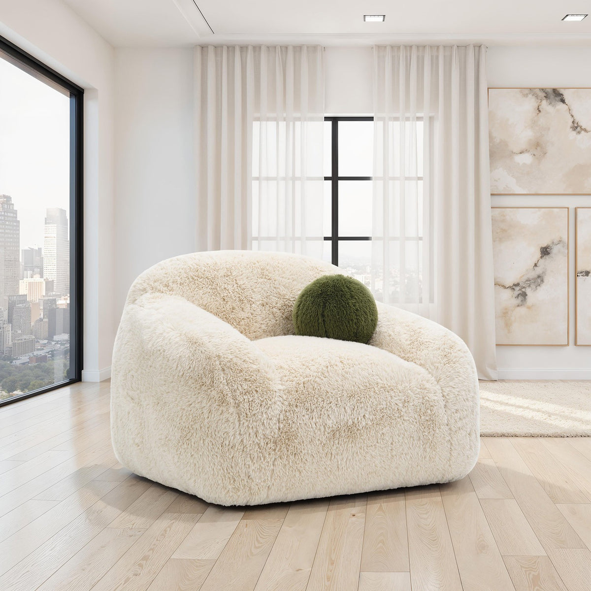 Furniture of America Darwen Sand Swivel Chair – Luna Furniture