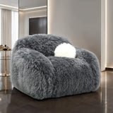 Darwen Dark Gray Swivel Chair from Furniture of America - Luna Furniture