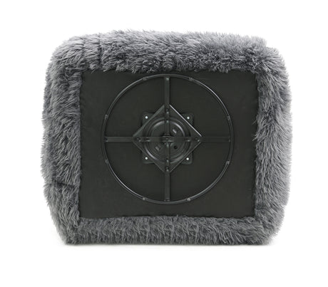 Darwen Dark Gray Swivel Chair from Furniture of America - Luna Furniture