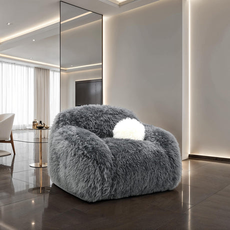 Darwen Dark Gray Swivel Chair from Furniture of America - Luna Furniture