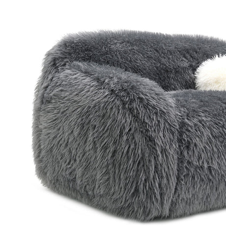 Darwen Dark Gray Swivel Chair from Furniture of America - Luna Furniture