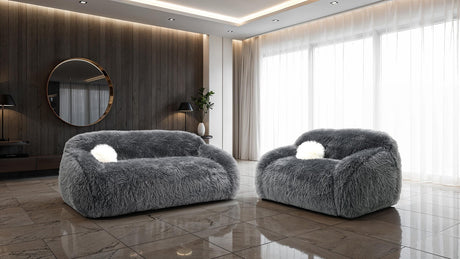 Darwen Dark Gray Sofa from Furniture of America - Luna Furniture