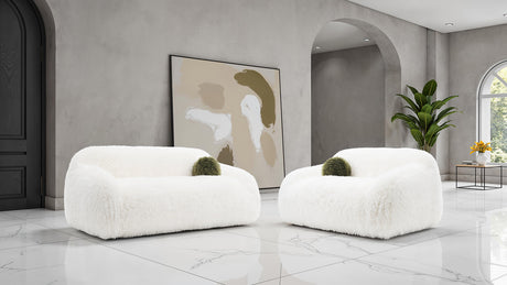 Darwen White Loveseat from Furniture of America - Luna Furniture