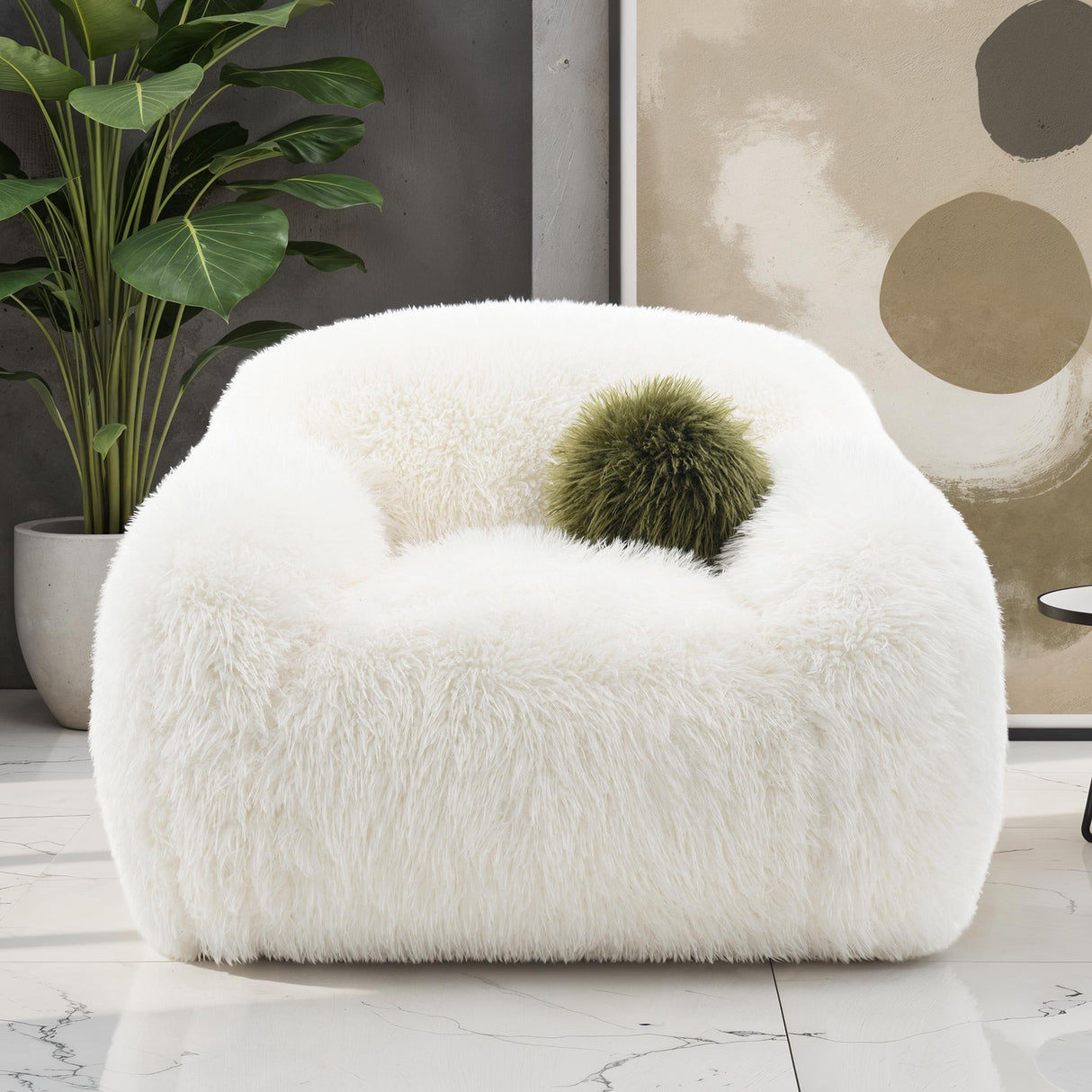 Darwen White Swivel Chair from Furniture of America - Luna Furniture