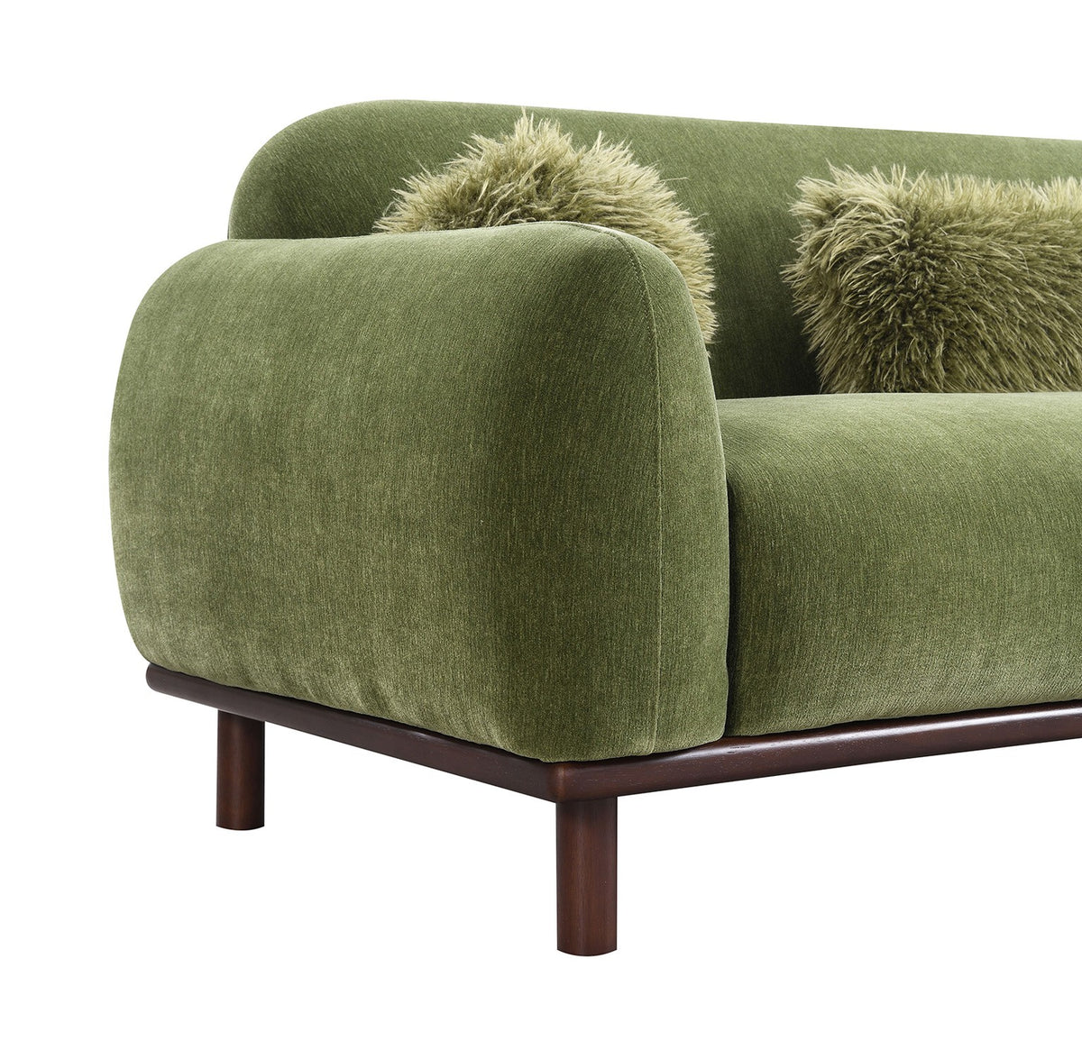 Furniture of America Mellone Olive Green Sofa