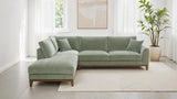 Watton Olive Green LAF Chaise Sectional from Furniture of America - Luna Furniture