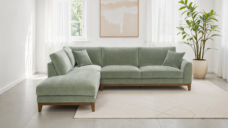 Watton Olive Green LAF Chaise Sectional from Furniture of America - Luna Furniture