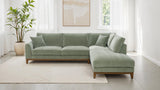 Watton Olive Green RAF Chaise Sectional from Furniture of America - Luna Furniture