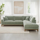 Watton Olive Green RAF Chaise Sectional from Furniture of America - Luna Furniture