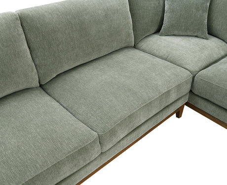 Watton Olive Green RAF Chaise Sectional from Furniture of America - Luna Furniture