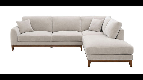 Watton Light Gray RAF Chaise Sectional from Furniture of America - Luna Furniture