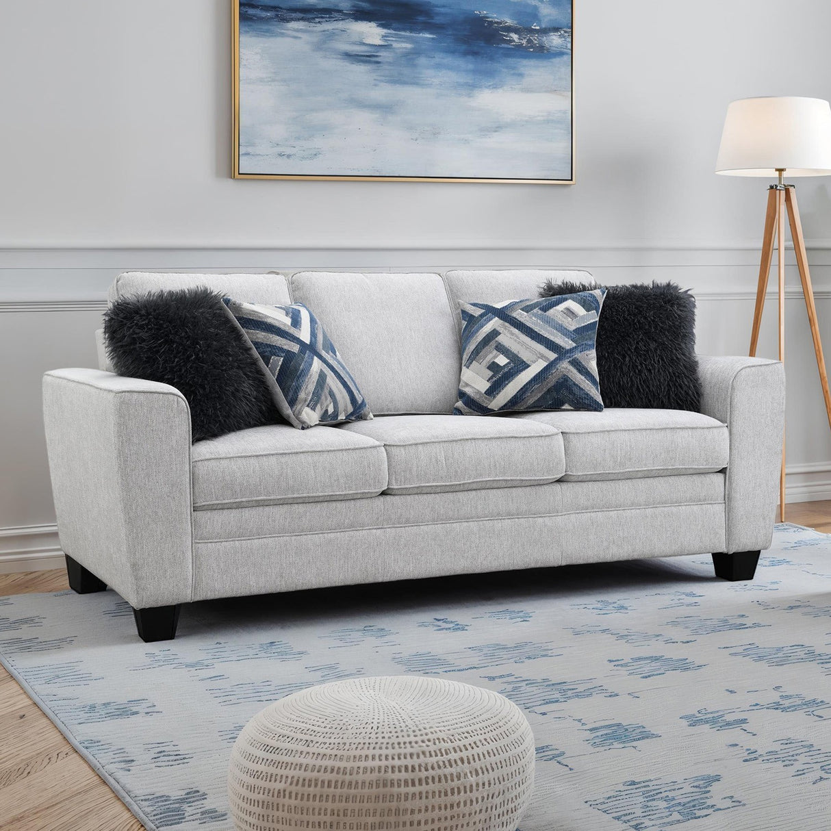 Enea Light Gray Sofa from Furniture of America - Luna Furniture