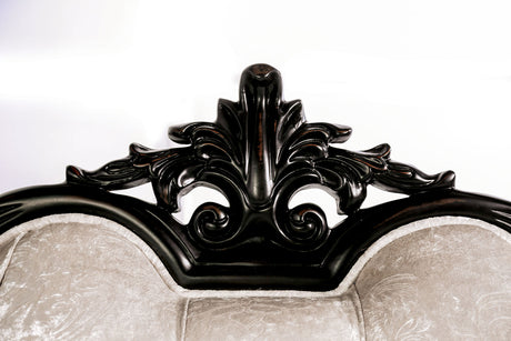Acapulco Black/Off-White Sofa from Furniture of America - Luna Furniture