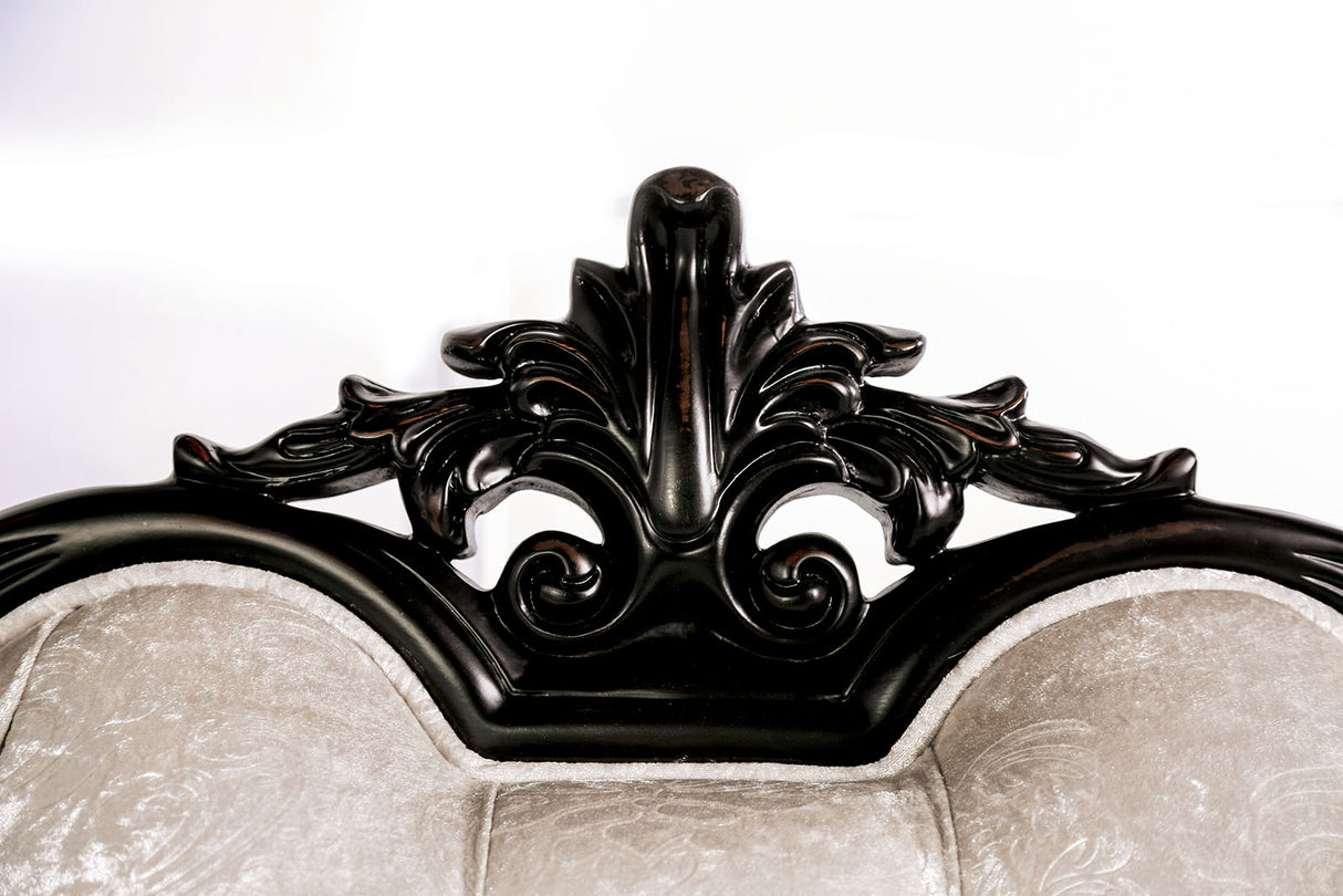 Acapulco Black/Off-White Chair from Furniture of America - Luna Furniture