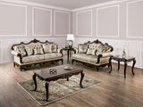 Veracruz Dark Cherry/Beige Sofa from Furniture of America - Luna Furniture