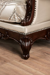 Veracruz Dark Cherry/Beige Sofa from Furniture of America - Luna Furniture