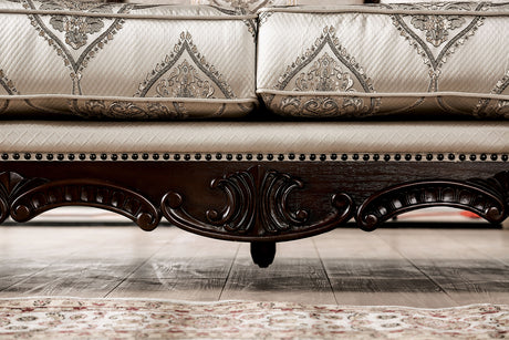 Veracruz Dark Cherry/Beige Sofa from Furniture of America - Luna Furniture