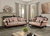 Veracruz Dark Cherry/Light Brown Loveseat from Furniture of America - Luna Furniture