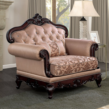 Veracruz Dark Cherry/Light Brown Chair from Furniture of America - Luna Furniture