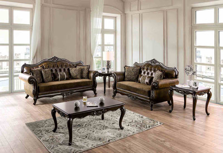 Ensenada Dark Cherry/Brown Chair from Furniture of America - Luna Furniture