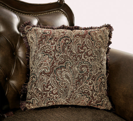 Ensenada Dark Cherry/Brown Loveseat from Furniture of America - Luna Furniture