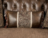 Ensenada Dark Cherry/Brown Sofa from Furniture of America - Luna Furniture