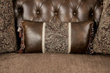 Ensenada Dark Cherry/Brown Sofa from Furniture of America - Luna Furniture