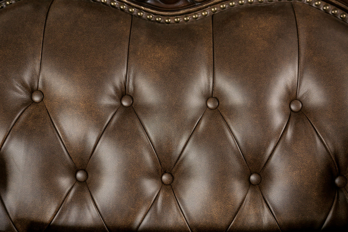 Ensenada Dark Cherry/Brown Loveseat from Furniture of America - Luna Furniture