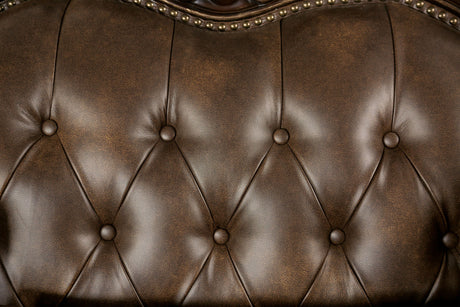 Ensenada Dark Cherry/Brown Loveseat from Furniture of America - Luna Furniture
