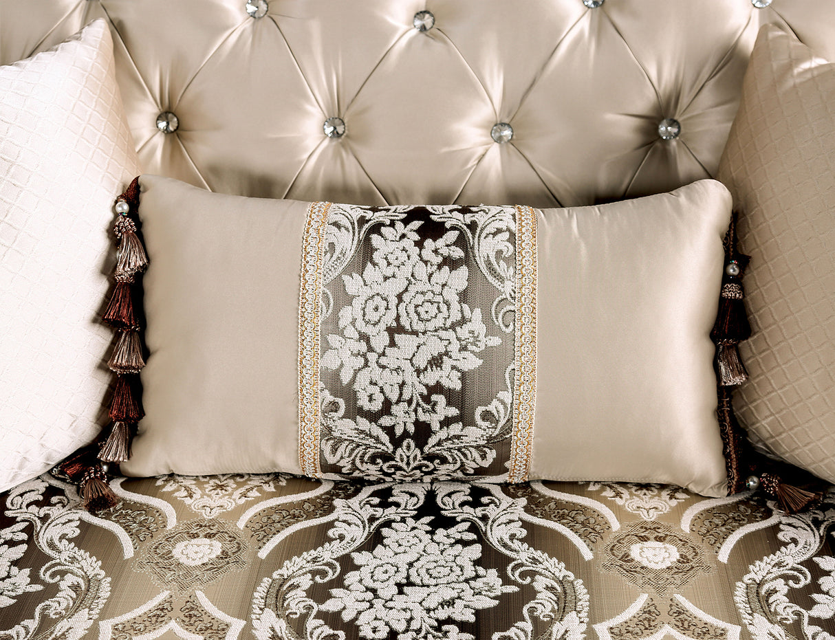 Yucatan Dark Cherry/Beige Traditional Living Room Set from Furniture of America - Luna Furniture