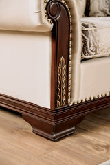 Yucatan Dark Cherry/Beige Traditional Living Room Set from Furniture of America - Luna Furniture