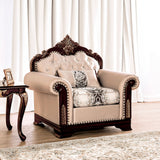 Yucatan Dark Cherry/Beige Traditional Living Room Set from Furniture of America - Luna Furniture