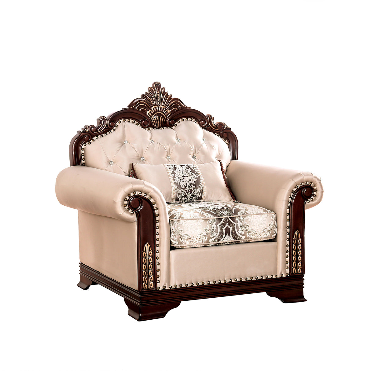 Yucatan Dark Cherry/Beige Traditional Living Room Set from Furniture of America - Luna Furniture