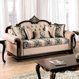 Yucatan Dark Cherry/Beige Traditional Living Room Set from Furniture of America - Luna Furniture