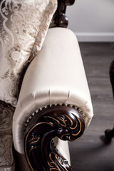 Palencia Dark Cherry/Beige Chair from Furniture of America - Luna Furniture