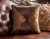 Palencia Dark Cherry/Brown Sofa from Furniture of America - Luna Furniture