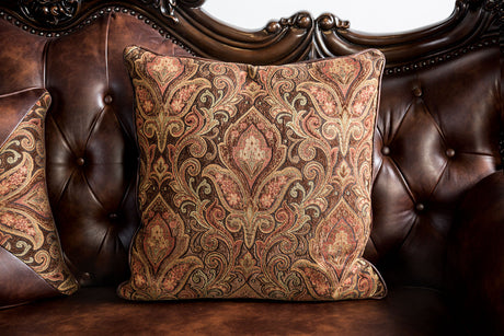 Palencia Dark Cherry/Brown Sofa from Furniture of America - Luna Furniture