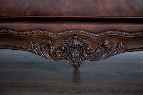 Palencia Dark Cherry/Brown Chair from Furniture of America - Luna Furniture