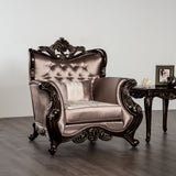 Albacete Dark Cherry/Brown Chair from Furniture of America - Luna Furniture